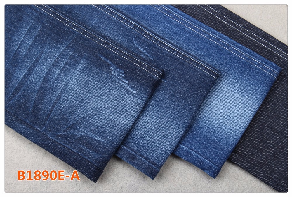 Mercerized 60% Cotton 11 Oz Breathable Slub Stretch Denim Fabric For Jeans