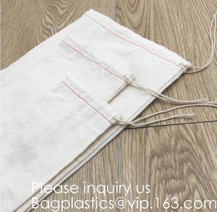 Natural Beige Thick Canvas Drawstring Pouches Produce Bags Muslin Bags Gift Bags Sacks Sachet Bags for Jewelry Candy Fav