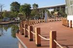 Anti Corrosion Composite Plastic Fence Panels Red Brown Plastic Deck Railing