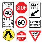 Customized Roadway Safety Galvanized Steel Road Sign Board with Reflective