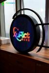 Circle Clock Logo Irregular LED Display , LED Advertising Display Store Shopping