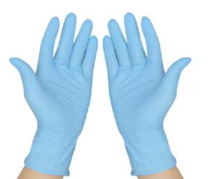 Quality Blue Surgical Hand Gloves , Disposable Hand Gloves Medical Grade Antibacterial wholesale