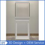 Oem manufacturing good price wooden glass white color perspex display stands