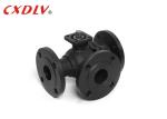 Flange End Cast Steel L-port 3 Way Flanged Ball Valve PN16 4 Inch Direct