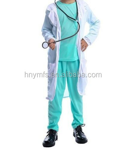 Kids Doctors Scientist Medical nurse White Lab Coat scrubs Costume For Halloween lab coats scrubs wholesale for children