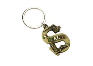 Quality Laser Engraving Letter Key Ring 4mm Thick Souvenir Keychain Metal Ring wholesale