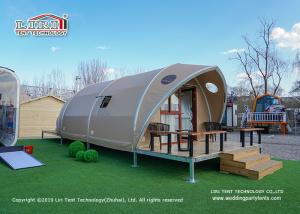 Quality Self - Cleaning Luxury Glamping Tents PVC-Coated Polyester Textile Side Walls wholesale