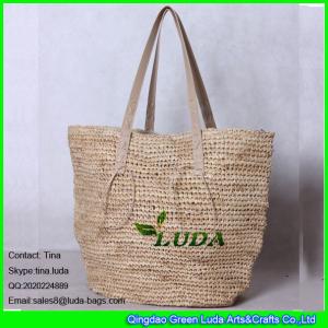 Quality LUDA handmade natural raffia straw crochet beah bags wholesale