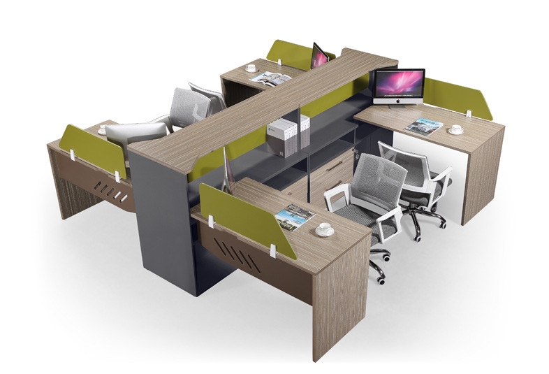 Fabric Screen Partition Melamine Office Furniture Wooden Office Desk Workstation