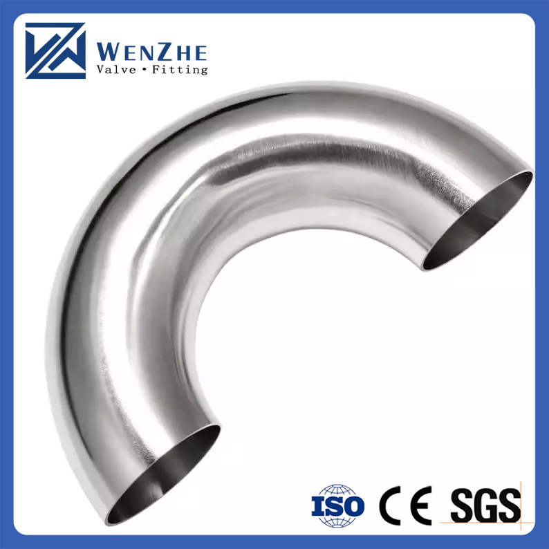 Mirror Surface 180 Degree Pipe Elbow for Beer Production in Sanitary Stainless Steel