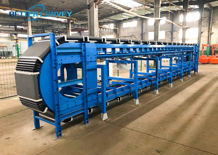 Factory Conveyor Belt Sorting System In Warehouse
