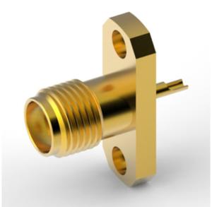 Quality SMA Straight Jack type 2 Hole Flange 50 Ohm panel mouont Coaxial LWR200 waterproof Female Connector for CCTV antenna wholesale