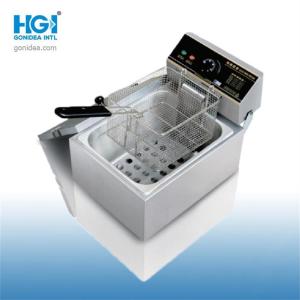 Quality Stainless Steel Deep Oil Snack Fryer Machine 6L Flat Table Top wholesale