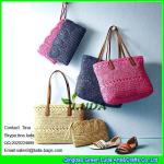 LUDA 2016 new designer paper straw crochet handbags
