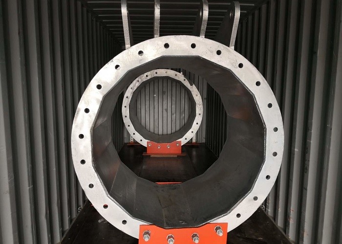 High Wind Speed Monopole Wind Turbine Tower 30 Years Lifetime With Washers