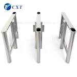 Office Building Waterproof Waist Height Turnstile Glass Swing Turnstile