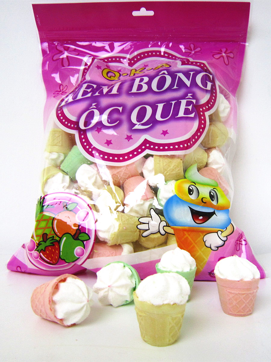 Cake Shape Peg Bag Pack Marshmallow Candy Colorful Fruit Flavor Halal Snack