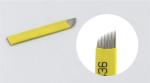 0.2mm Stainless Steel Yellow Microblading Blades Tattoo Needles Sterilized