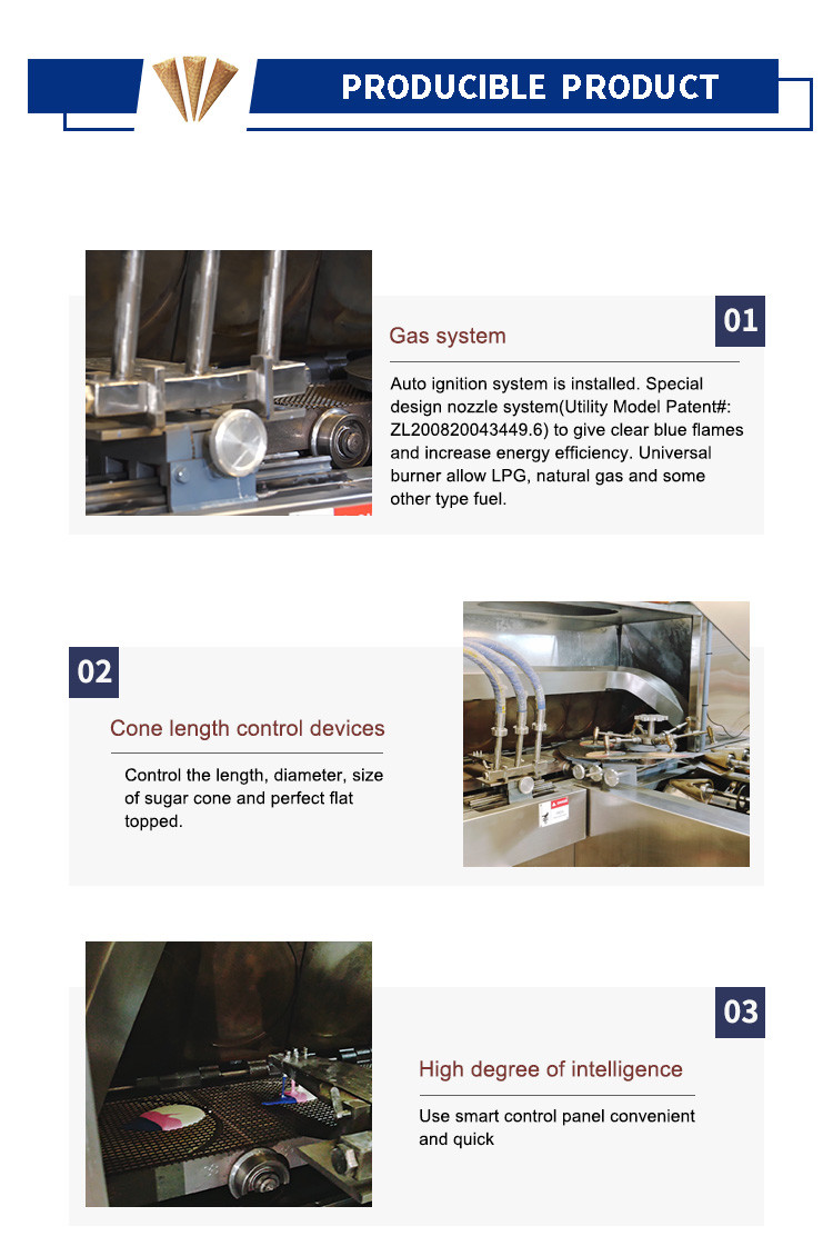 Automatic Cone And Egg Roll Production Line , 61 Cast Iron Baking Templates, Durable And Wear-Resistant.