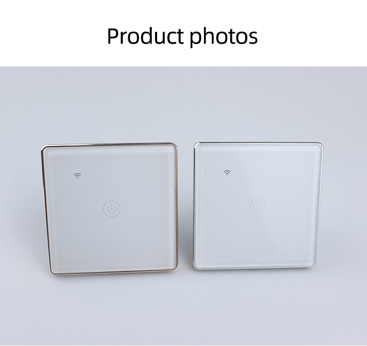EU Standard Tuya Smart Switch 2 Gang LED Sensor Light Voice Control Wifi Smart Timer Switch