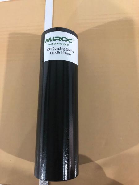 Black Thread T38 Drill semi bridge Coupling Sleeve Length 7 1 / 2 Inch Diameter