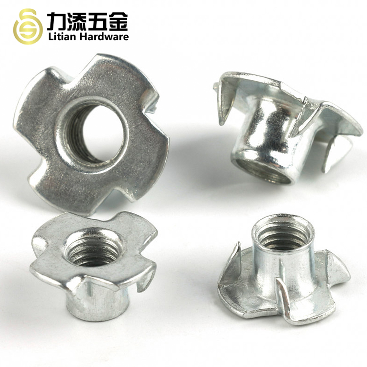 Stainless Steel Wood Insert Lock Nut M6 M8 4 Pronged A2-70 Grade