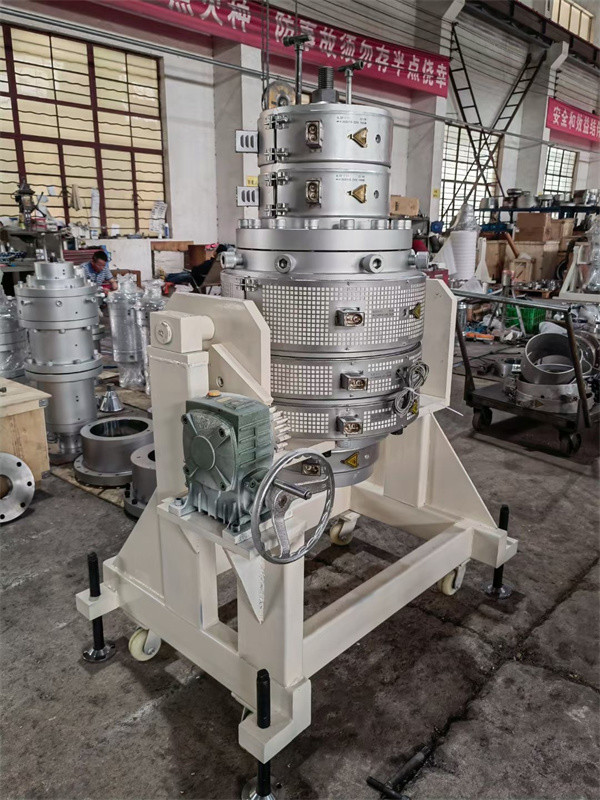 Rigid PVC Conical Screw Extruder , Plastic Twin Screw Machine