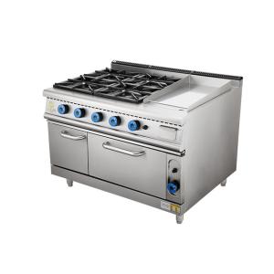 Quality 150KG Heavy Duty Gas Stove Grill Combo Set For Commercial Kitchens wholesale