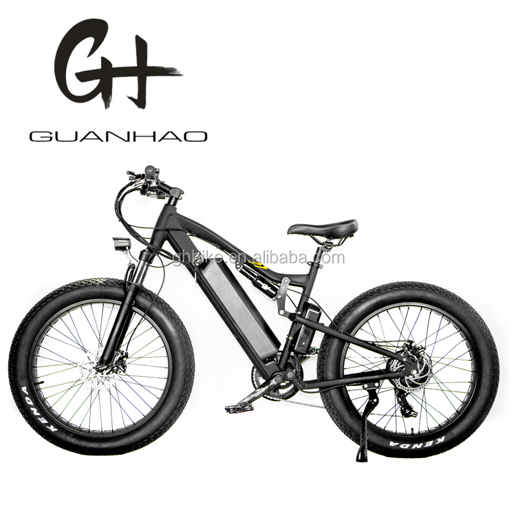 48V 21ah Aluminum Alloy Full Suspension Frame Fat Tire Electric Bike with 1000W Motor