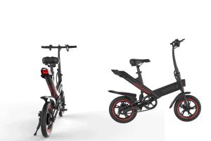 Quality Mini Adult Fold Up Electric Bike , Economical Lightweight Electric Powered Bicycles wholesale