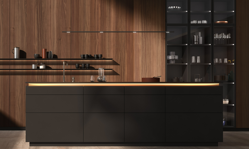 Ready Made Kitchen Furniture Modern MDF Design with Adjustable Wall Hanging Cabinet