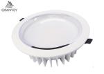30 Watt 8 Inch Recessed LED Down Light Round Shape 3000lm Pure Aluminum House
