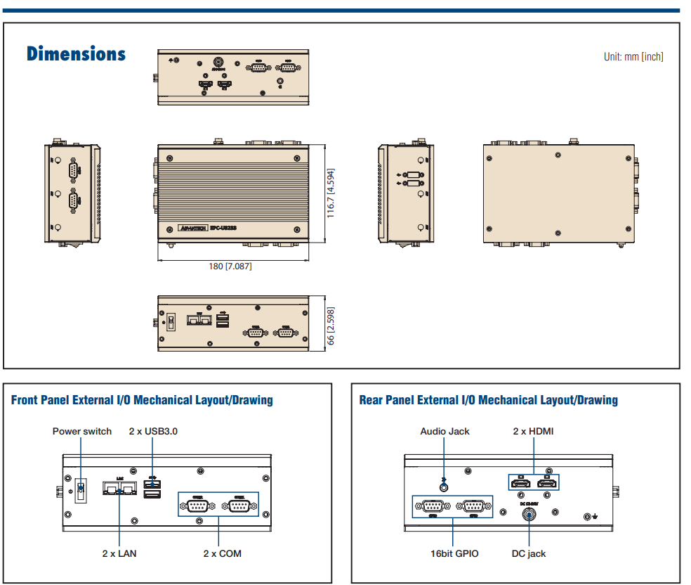 Advantech Embedded PCs EPC-U Series EPC-U32337B-00Y1E ,price favorable