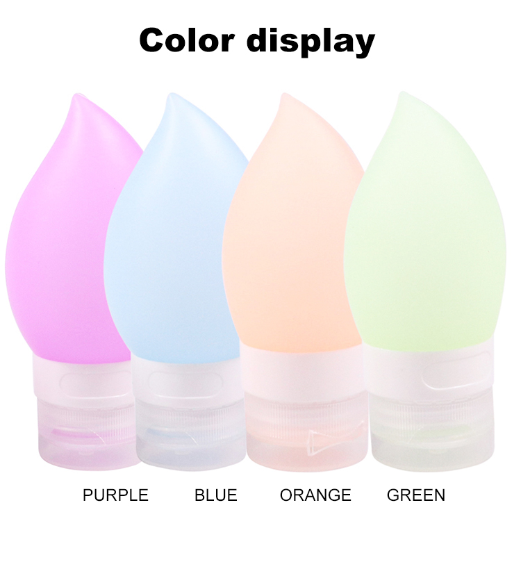 60ml Leak Proof Squeezable Silicone Travel Shampoo Bottles