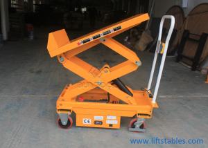 Quality Alloy Steel Q345B 45 Degree Semi - Electric Mobile Scissor Lift Table With Tilt wholesale