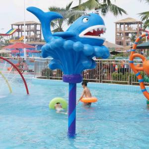 Quality Cartoon Whale Spray Play Equipment For Adults , 0.3 - 0.6m Water Depth wholesale