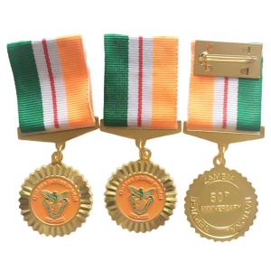Quality Custom Commemorative Souvenir Medals Woven Polyester Nylon Medal Ribbon wholesale
