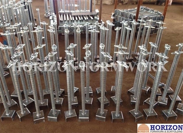 Adjustable Scaffold Screw Jack , Mild Steel U Head Screw Jack 38mmx4mm Pipe