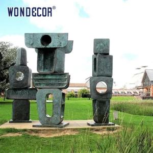 Quality Outdoor Garden 3D Bronze Statues Sculpture Metal Decoration Large Modern Geometric Art wholesale