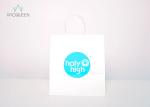 White Paper Handled Takeaway Paper Bags Logo Printing For Daily Products