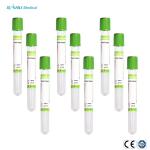 Disposable Blood Collection Green Top Heparin Tube Coated Spray Dried Lithium