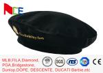 FUN Black Mercerized Female Green Beret Hat Embroidered Velvet Beret Hat