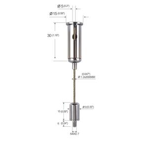 Quality M4 Screw Chrome Plated Brass Wire Cable Display System Adjustable YW86008 wholesale