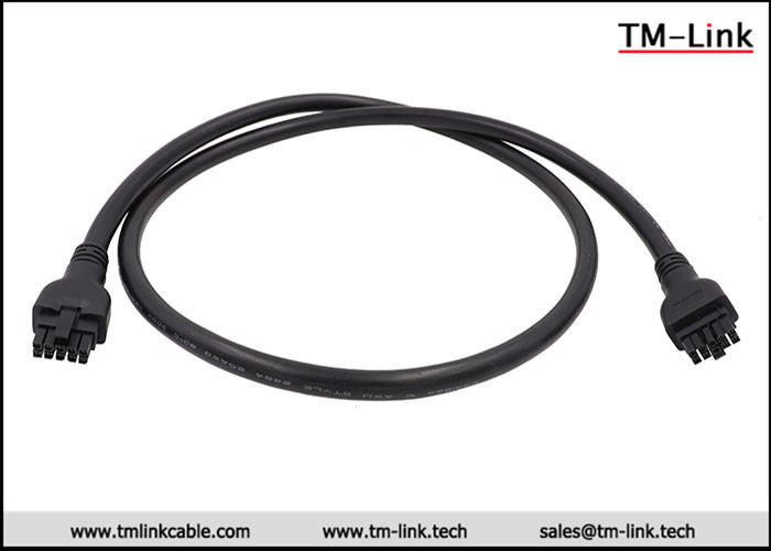 Molex 4.2mm pitch 10 poles overmolded cable assemby with black PVC Jacket