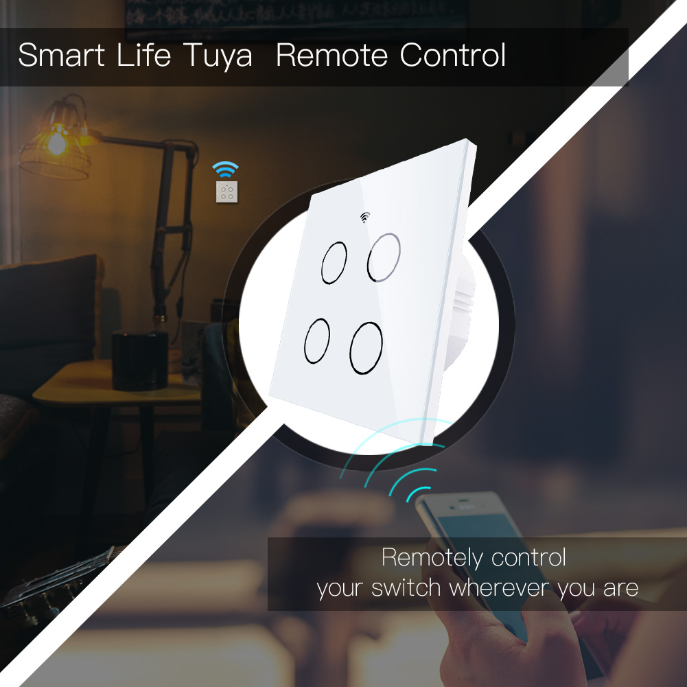 Tuya WIFI Zigbee Wall Switches Wireless Smart Light Switch MOES MOESGO Home Automation