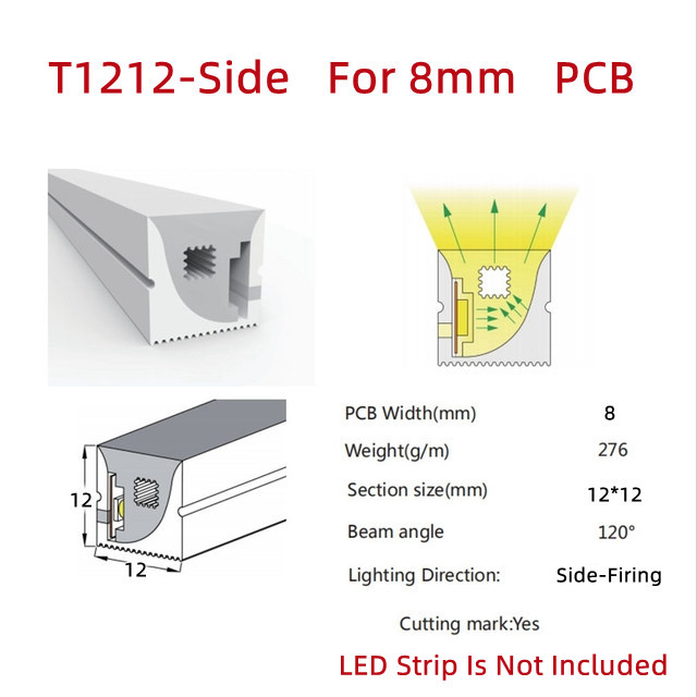 Colorful Separation Cuttable Neon LED Strip Light with 5V 12V 24V AC220V Power Supply