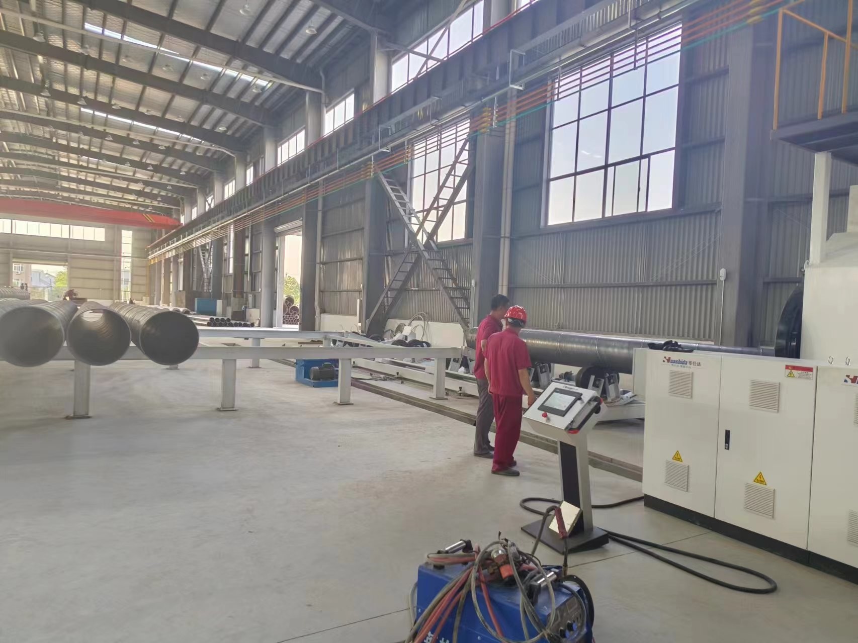 Steel Pipe / Tube 3PE / Fbe Blasting Anticorrosion System Coating Machinery Powder Coating Machine