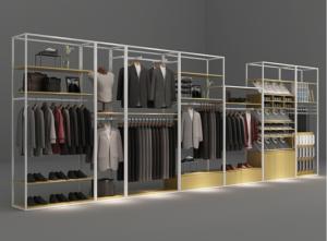 Quality Shopping Mall Cloth Display Showcase / Clothes Storage Rack Metal Fireproof wholesale