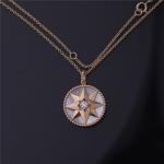 Gold Factory ROSE DES VENTS MEDALLION NECKLACE in 18K YELLOW GOLD with DIAMOND
