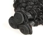 Deep Wave Hair Extension Brazilian Hair Weave Bundles With 1B Natural Color